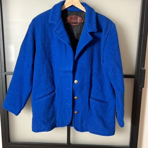Vintage Woolrich Woman Made in USA Wool Mohair Jacket Size Medium - Picture 1 of 9